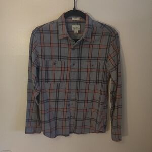 J. Crew Slim Grey Orange Flannel size small